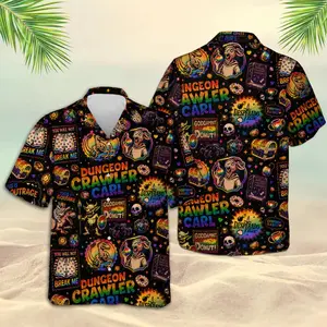 Dungeon Crawler Carl Hawaiian Shirt, Princess Donut And Mongo Man Shirt, Dungeon Crawler Carl Tee, Geeky Cat Lover, Bookish Merch, GLBTQ Tee