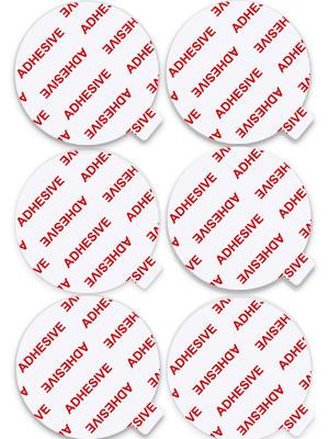 THE WELL KEPT 6 Pcs Clear Adhesive Replacement for Suction Cup Dashboard Phone Mount - Easy to Use, High Bond, Peels Off Without Leaving Residue