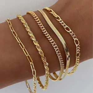 Cross-border jewelry set, personalized bracelet, new alloy combination hand and foot accessories, six-piece set, bestseller