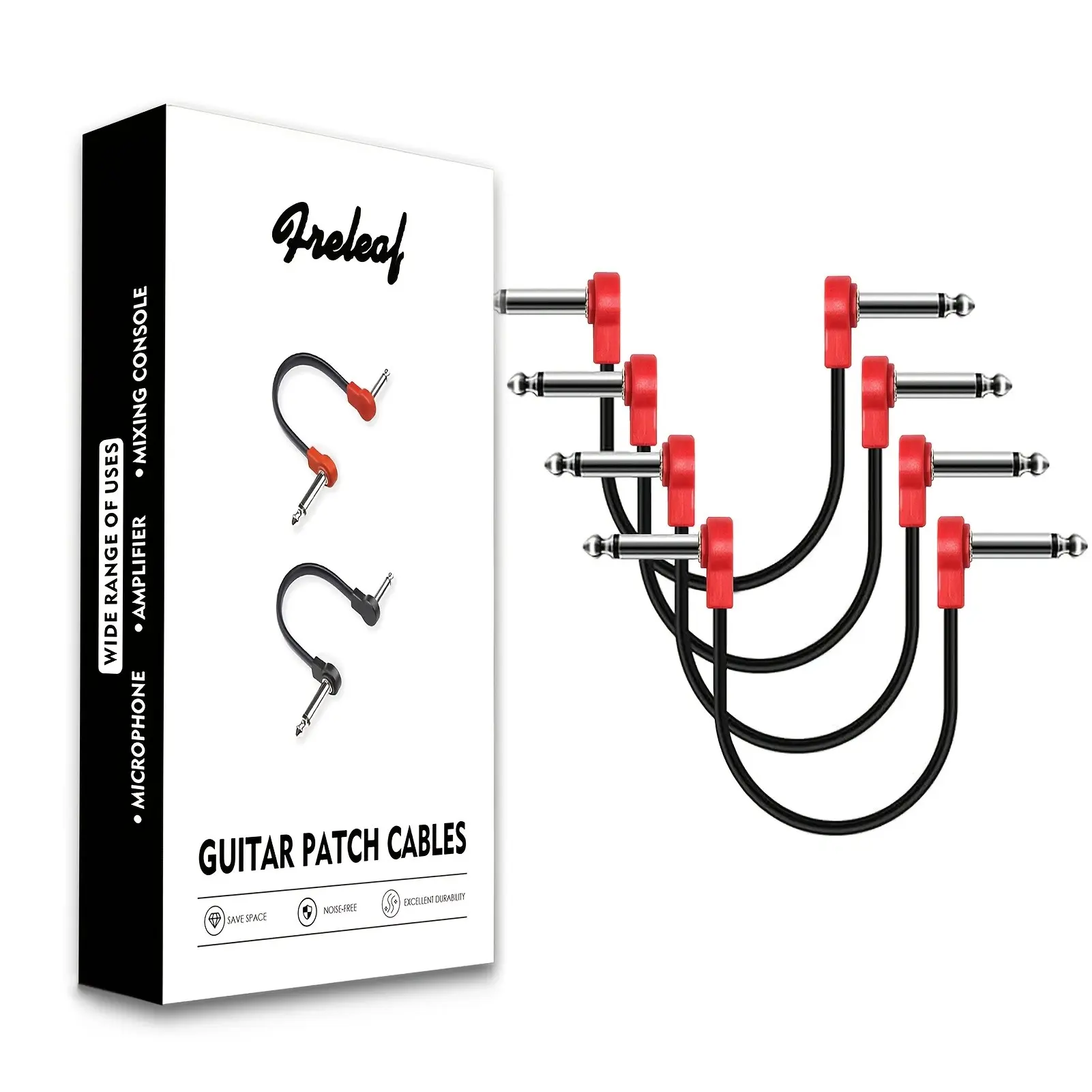 Guitar Effects Pedal Cable with L-Shaped Connector, High-Fidelity Noise-Reducing Audio Signal Transmission, Ideal for Bands and Solo Practice, Wide Range