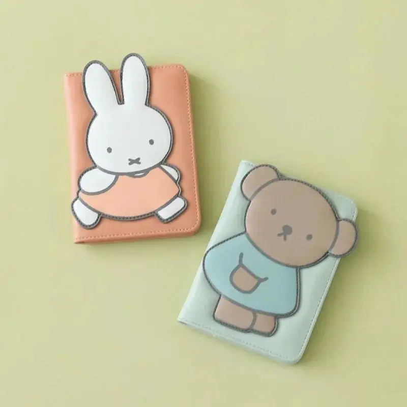 New Kawaii Miffy Rabbit Boris Folding Multi-card Purse Business Card ID Storage Bag Cute Christmas Gift