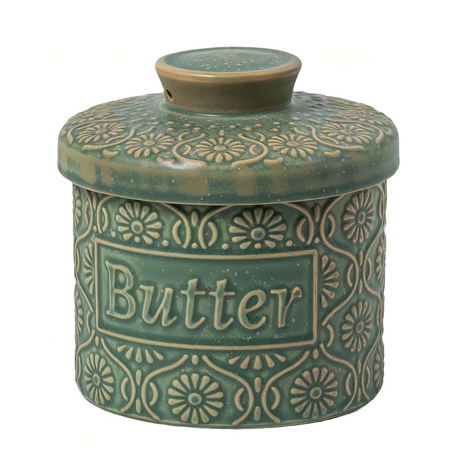 Butter bell with Water Line, French Butter Dish with Lid for Fresh Spreadable Butter bell container  Butter Ceramic storage
