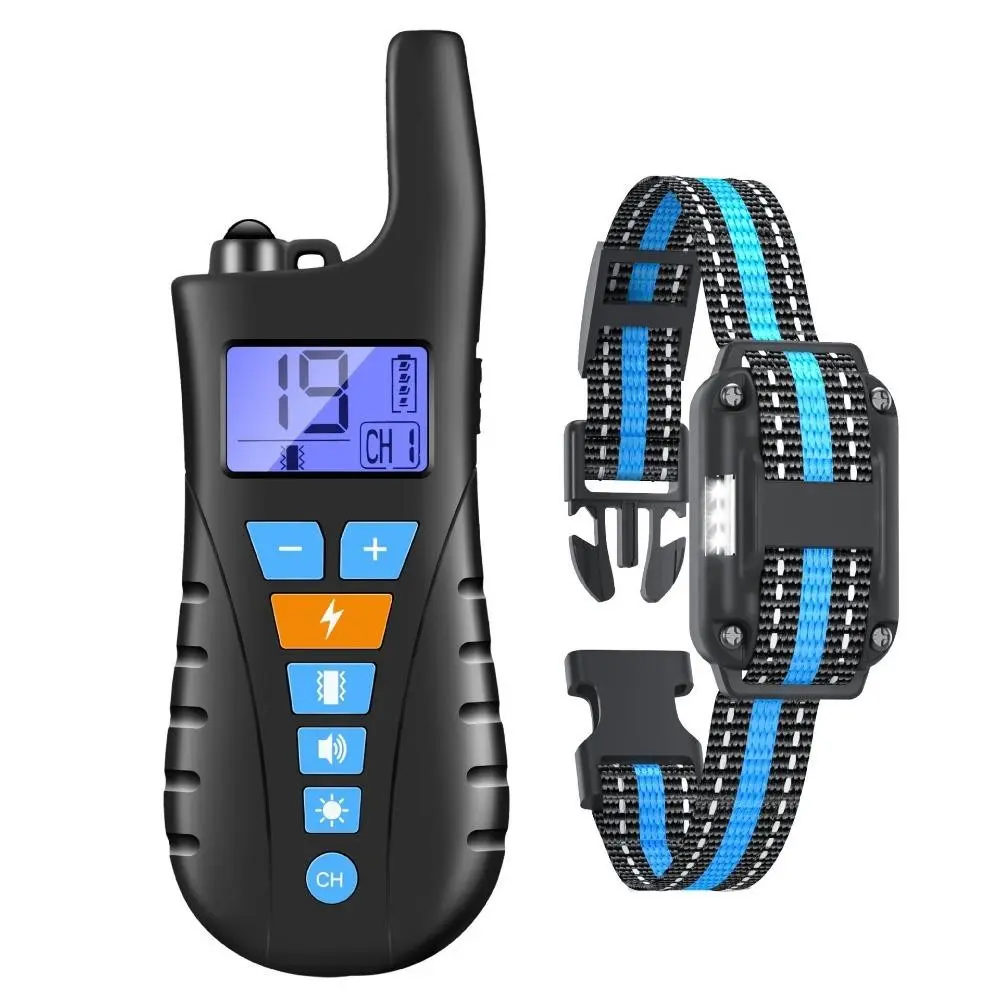 Remote Control Dog Training Collar with Barking Stop, Waterproof Rechargeable Electronic Collar, Adjustable Buzz/vibrate Modes, for Small, Medium, Large Dogs