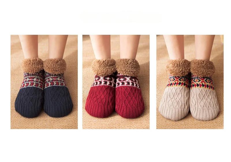 Super Warm Non-Slip Winter Floor Socks Velvet Slippers Sleep Socks for Women Men Snow Carpet Home Wear Super Warm Non-Slip Winter Floor Socks Velvet Slippers Sleep Socks for Women Men Snow Carpet Home Wear