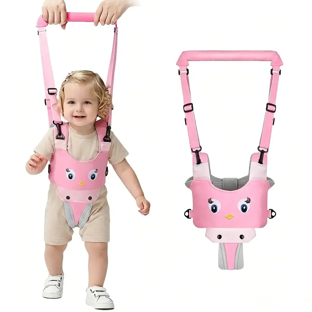 Baby Walking Assistant Belt, Infant Learning to Walk Harness Anti-Fall Support, Breathable Adjustable Baby Walker Training Waist Belt with Safe Handheld Design, Soft Comfortable Two-in-One Baby Mobility Aid for Toddlers, Everyday Indoor & Outdoor Use, Ide