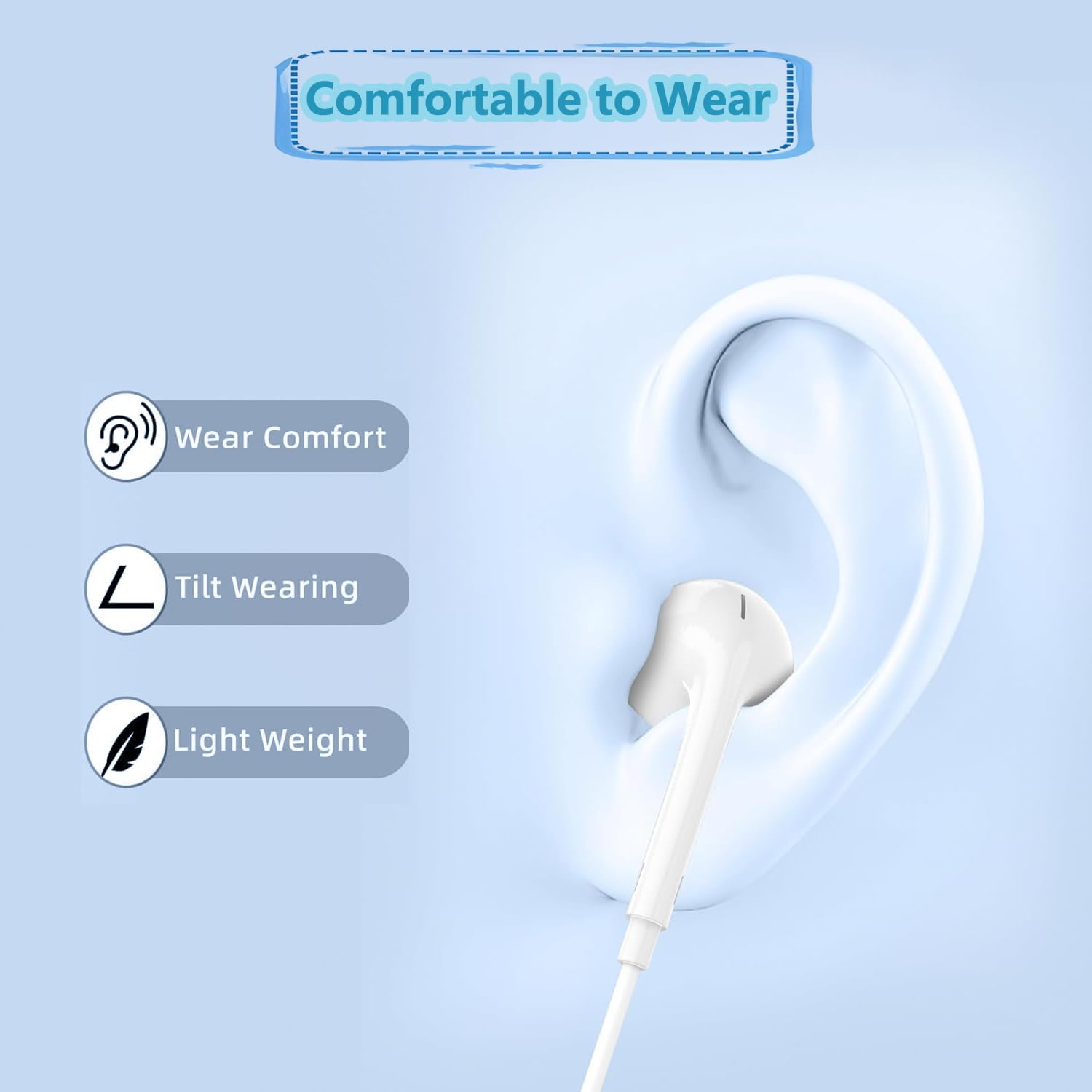 Wired Earphones for iPhone Earbuds with Lightning Connector Plug&Play Built-in Microphone & Noise Isolating Headset for Music/Calls/Gaming Compatible with iPhone 14/13/12/11/XR/XS/X/8/SE/Pro/Pro Max Ear Buds Corded ,Durable White Corded Ear Buds Wired Earphones for iPhone Earbuds with Lightning Connector Plug&Play Built-in Microphone & Noise Isolating Headset for Music/Calls/Gaming Compatible with iPhone 14/13/12/11/XR/XS/X/8/SE/Pro/Pro Max Ear Buds Corded ,Durable White Corded Ear Buds