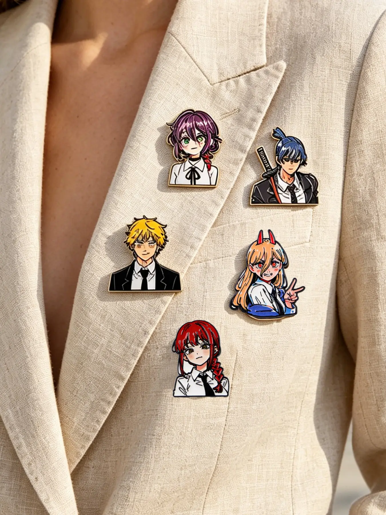 5-Piece Cool Enamel Badge Set, Cartoon Pattern Pins, Brooch Pins, Lapel Pins, Jacket Badges, Fashion Tie Pins, Jewelry Accessories, Men Accessories, Fan Gifts