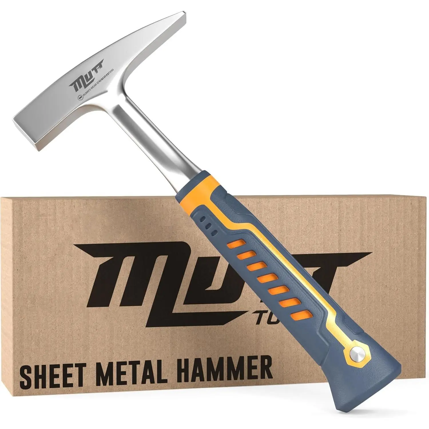 18oz Sheet Metal Hammer - Professional Tinners Hammer for Metal Shaping - Forged HVAC Hammer with  Handle for Duct Work & Sheet Metal Projects