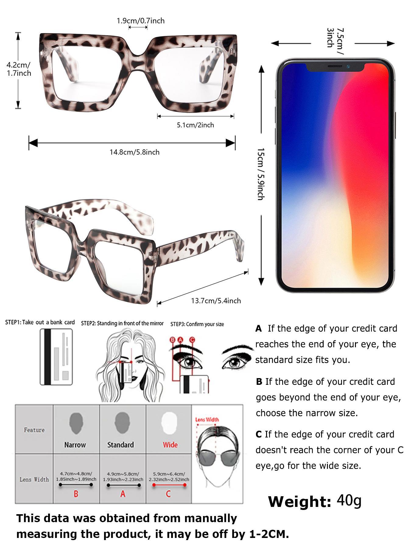 Unisex Fashionable Leopard & Ombre Pattern Eyeglasses, Trendy Casual Eyeglasses for Everyday Use, Fashion Accessories for Outdoor Activities, High Quality Eyeglasses