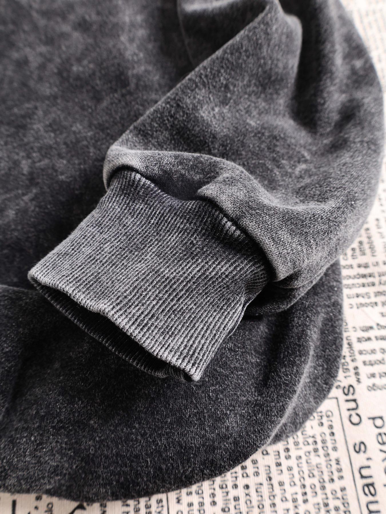 Heavy metal concert youngboy never broke again cotton men's street retro style washed hooded sweatshirt fashionable trendy casual men's tops, men's long sleeve plus velvet autumn and winter style