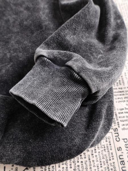 Heavy metal concert youngboy never broke again cotton men's street retro style washed hooded sweatshirt fashionable trendy casual men's tops, men's long sleeve plus velvet autumn and winter style