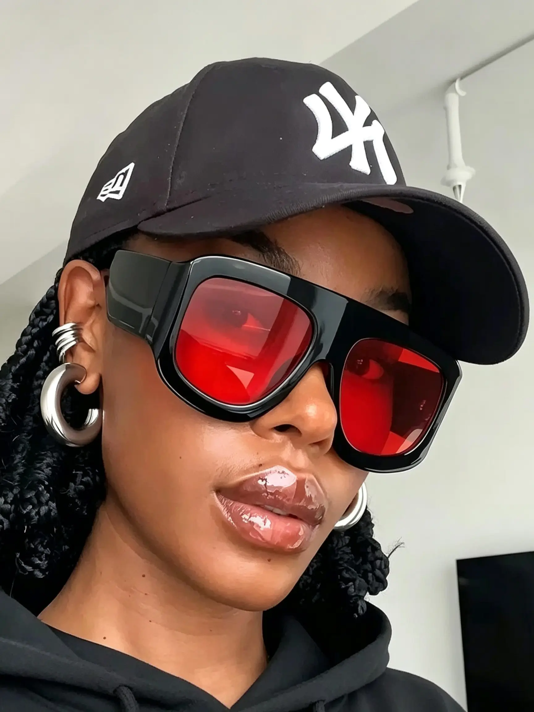 New Square Large Frame Street Style Fashion Glasses, Trendy European and American Style, Unique and Stylish Eyewear