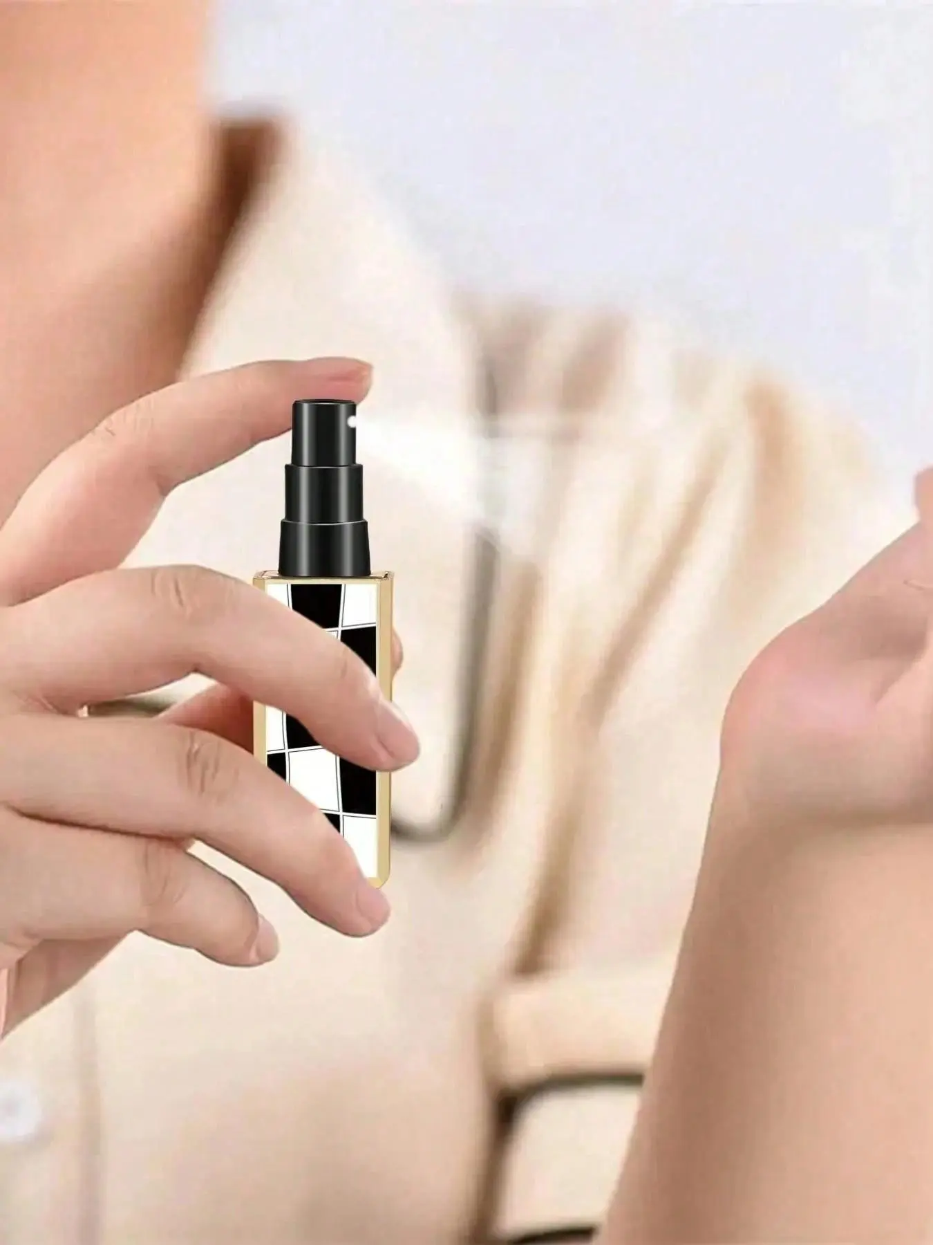 5ML Leopard Print Square Perfume Refill Bottle, Portable Reusable Spray Bottle, Travel Essential, Colorblock Design, All Seasons Use