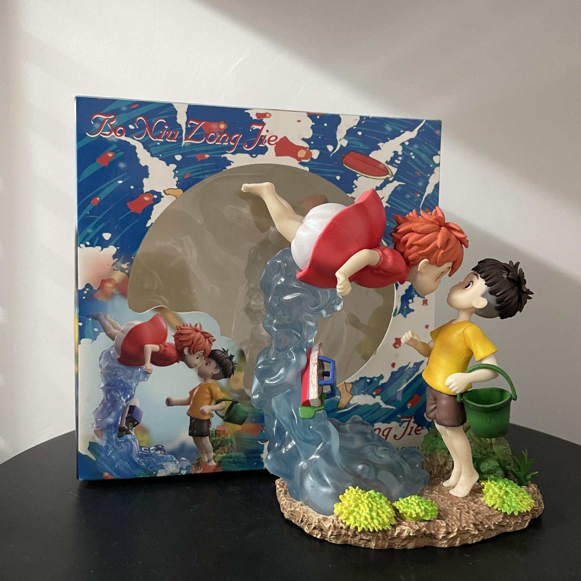 The Cliff Figure Ponyo On  Sousky Seagal Figure Pvc Gk Statue Anime Action Figurine 15cm Model Doll Collection Toy Kid Gift