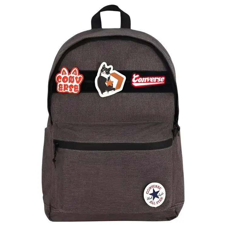 Converse GO2 BTS 25L Polyester Backpack for Men and Women – Minimalist Sporty Style in Gray