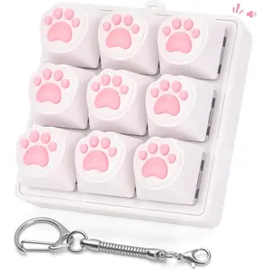 Cat Paw Keyboard Fidget Toys for Adults Clicky Keycap Clicker Keychain for Autism ASMR Work Stress Relief ADHD (Loud Version)fidget toys