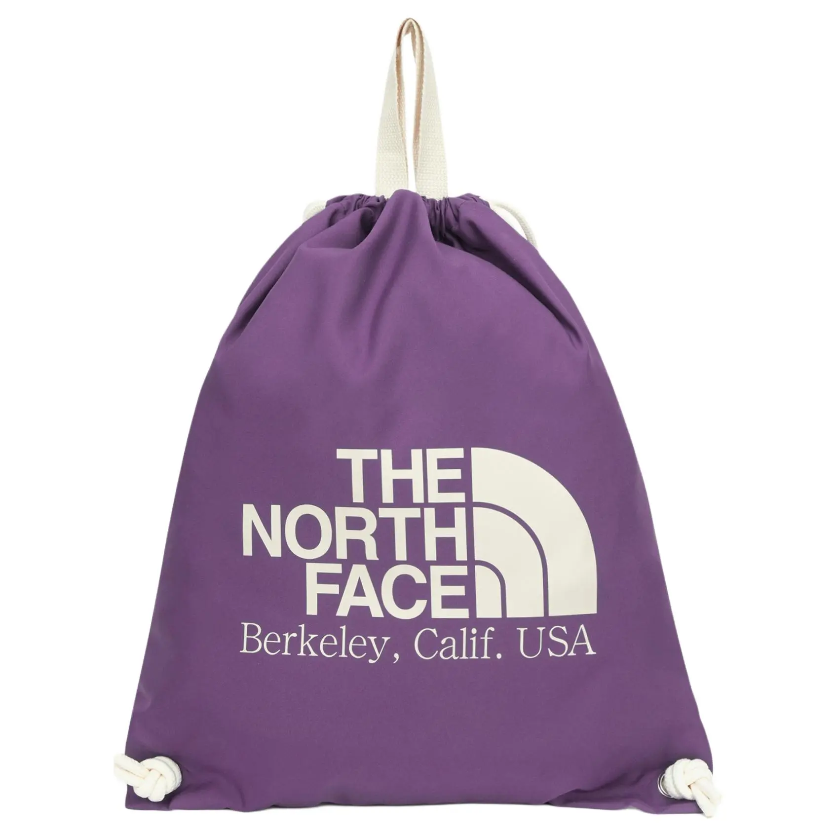 The North Face 1.8L Drawstring Backpack with Large Logo – Unisex Outdoor Bag in Purple