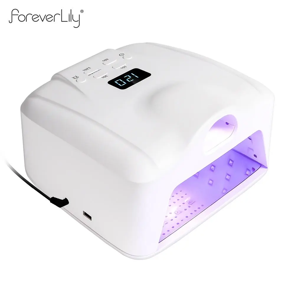 Professional UV LED Nail Lamp, Dual Zone Gel Nail Dryer with 78 High-Power LED Beads, Auto Sensor Nail Curing Light with 4 Timer Settings, 360° Fast Curing for Gel Polish, Home & Salon Use, Fits Hands & Feet