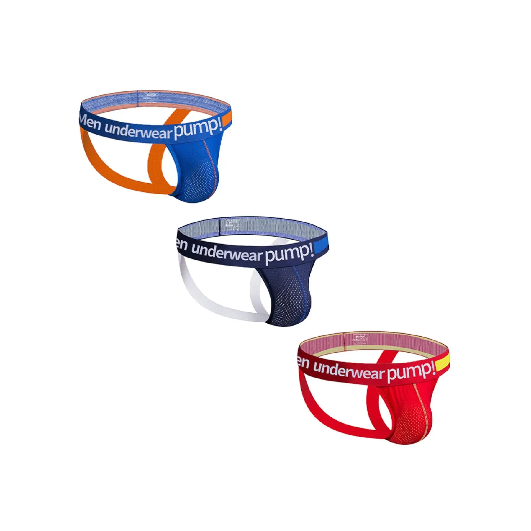 3Pcs Mens Mesh Twin Thong Jockstrap Low Rise 3D U Convex Large Pouch Sexy Breathable Comfortable Athletic Supporter Quick Drying Moisture Control No Chafe Wide Elastic Waistband Gym Fitness Running Lightweight Underwear Enhanced Support Daily Wear Soft St