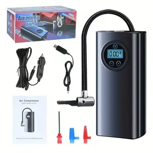 Portable Car Air Compressor With Digital Display & Pressure Test Function, Long Standby Electric Tire Inflator, Air Pump For Cars, Bicycles, Balls, Motorcycles, Car Accessories