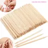 ✨ 100/200/300/500PCS Disposable Double-Ended Orange Wood Sticks 11.5cm – Multifunctional Nail Care Nail Art Tools for Cuticle Pusher, Glue Remover, Dirt Cleaner, Nail Drill, and Press-On Nail Removal Convenience