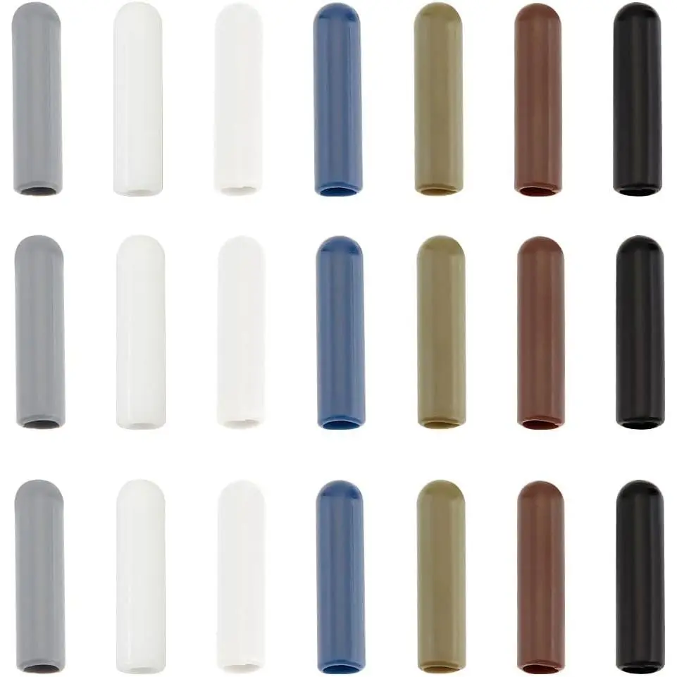 70 count Shoelaces Tips, 7 Style Column Shoelace  Cord End Cap Plastic End Tips  for  Making Sneakers Canvas Hoodies Beach Pants DIY Reparing, 20x2~5mm