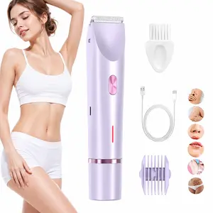 [DOCHEN] Electric Bikini Trimmer for Women, Rechargeable Shaver 2 in 1/3 in 1 Body & Facial Nose Hair Removal, Waterproof Wet & Dry Use Trimmer for Women, Summer Gift