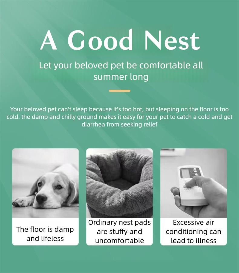 Cool Your Pet Naturally!Rattan Cooling Mat, Ice Silk Surface, Non-Slip, Anti-Scratch, for Crates, Sofas & Travel