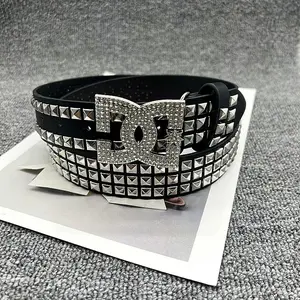 Y2K Waist Belt Luxury Women's Rhinestone Punk Belt, Hot Girl Fashion Studded Leather Embellished Decor, Unique Style Accessory