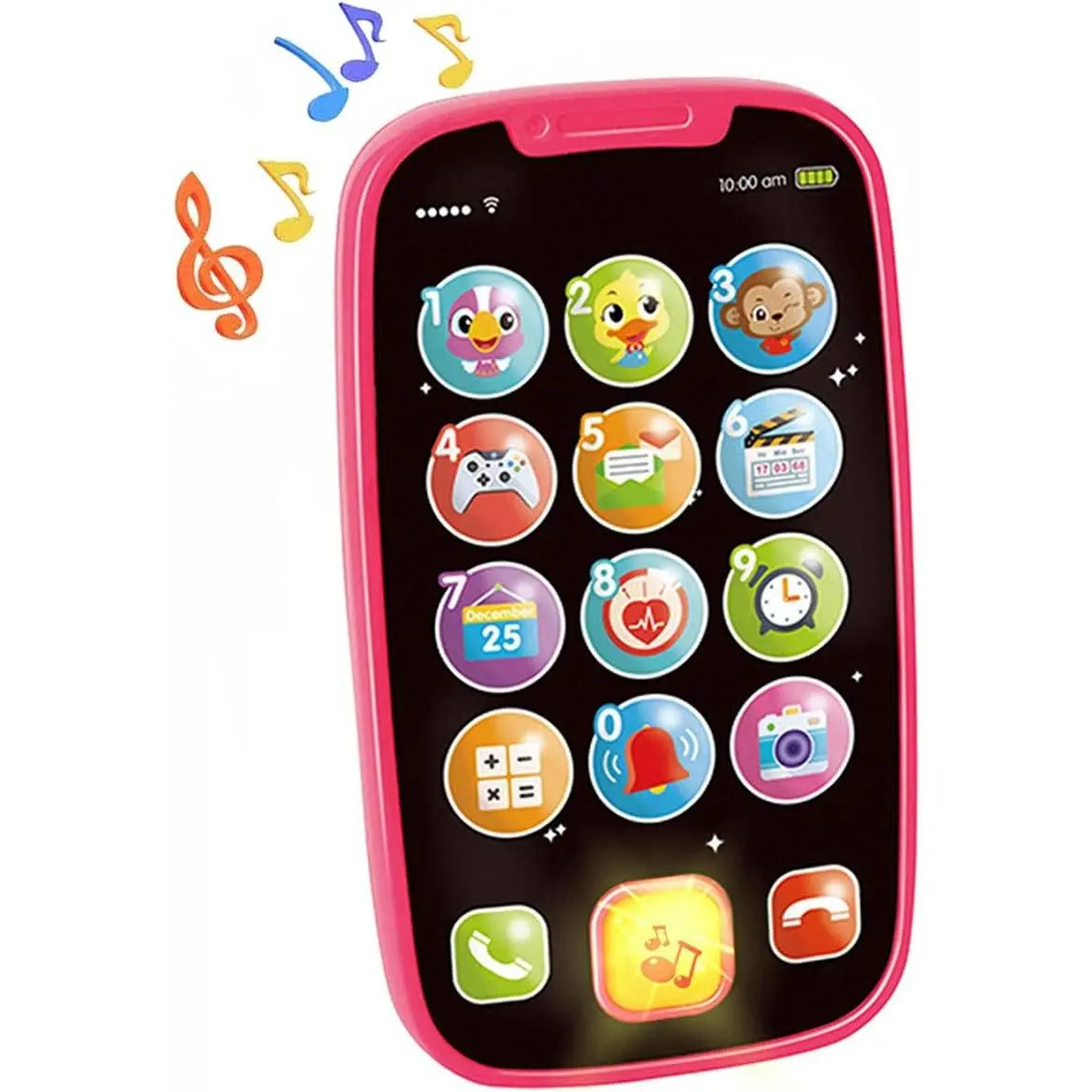 Toys  1 Year Old Girl Gifts, 15 Functions Toy Phone Toddler Girl Toys, Learning Baby Toys 12-18 Months, Kids Cell Phone Easter Basket Stuffers - Pink New model