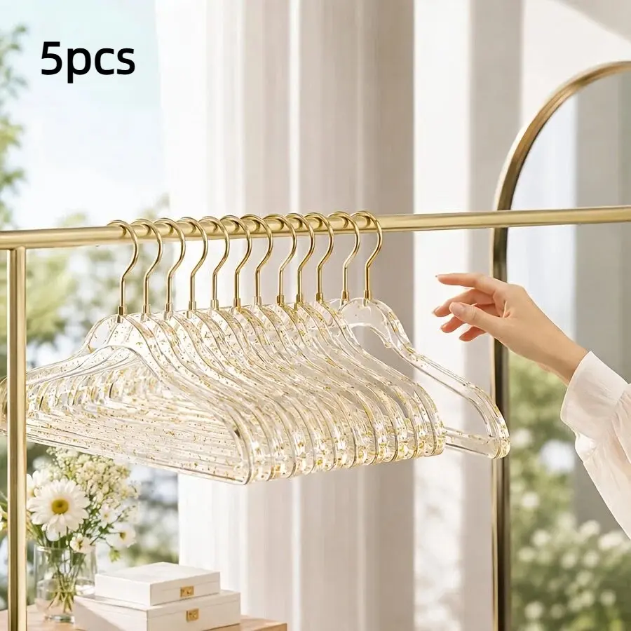 Luxury Crystal Clothes Hangers with Powder, Elegant Display Hangers for Fashion Stores, Home Closet Organizers, 5/10/20/40pcs