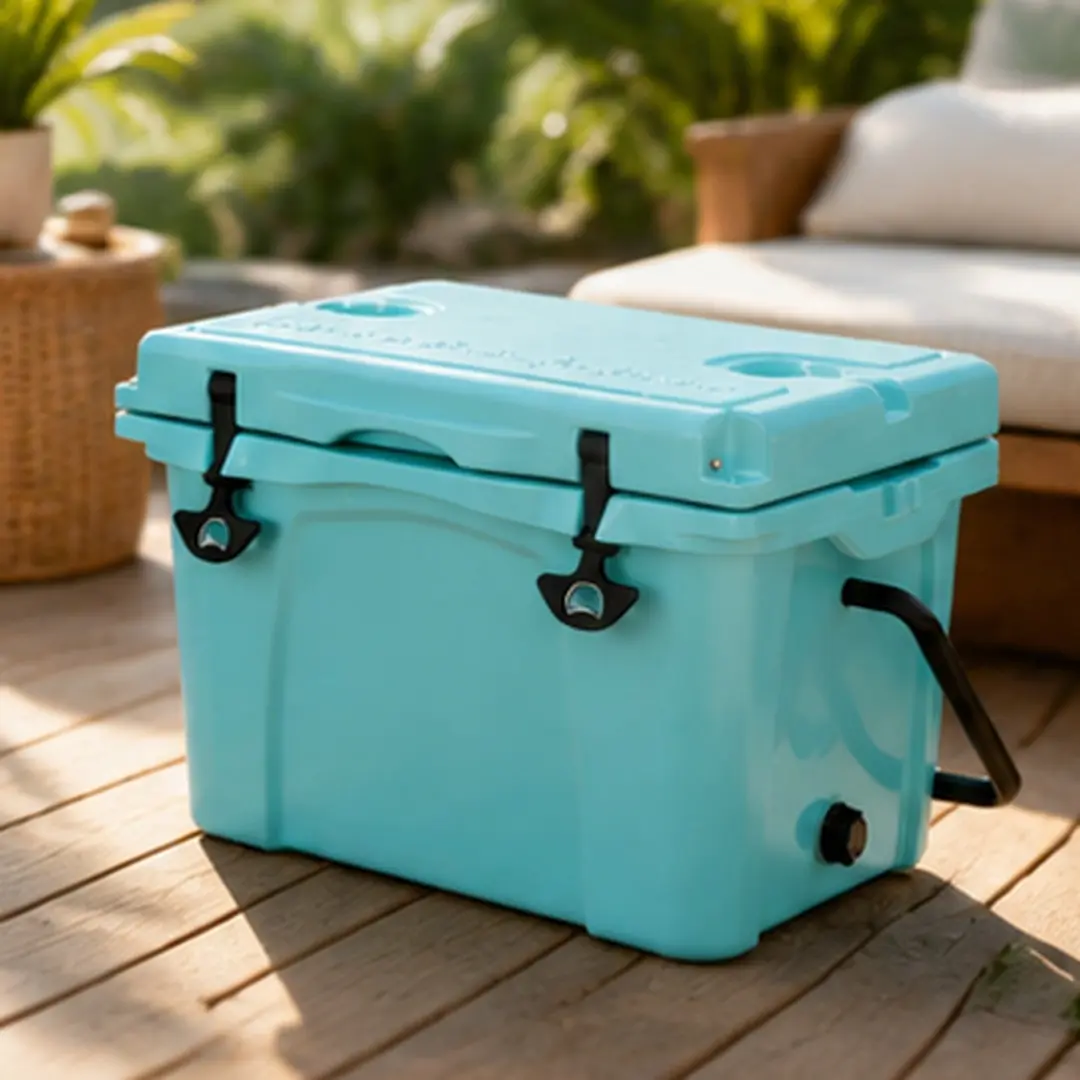 ARCH 25QT Ergonomic Portable Insulated Hard Cooler - Plastic, Bottle Opener, Cup Holder, Forming Ruler, 5-7 Day Ice Retention, Clean Easily, Large Portable Coolers for Fishing, Camping, Outdoor Use (15.75in W), Durable, Food & Beverage, Hiking / Light Out