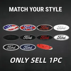 Car Front Grille Emblem Sticker, 22.5x9cm Rear Tailgate Decal Replacement Part, Fits Ford F150/f250/edge/escape/transit/fusion