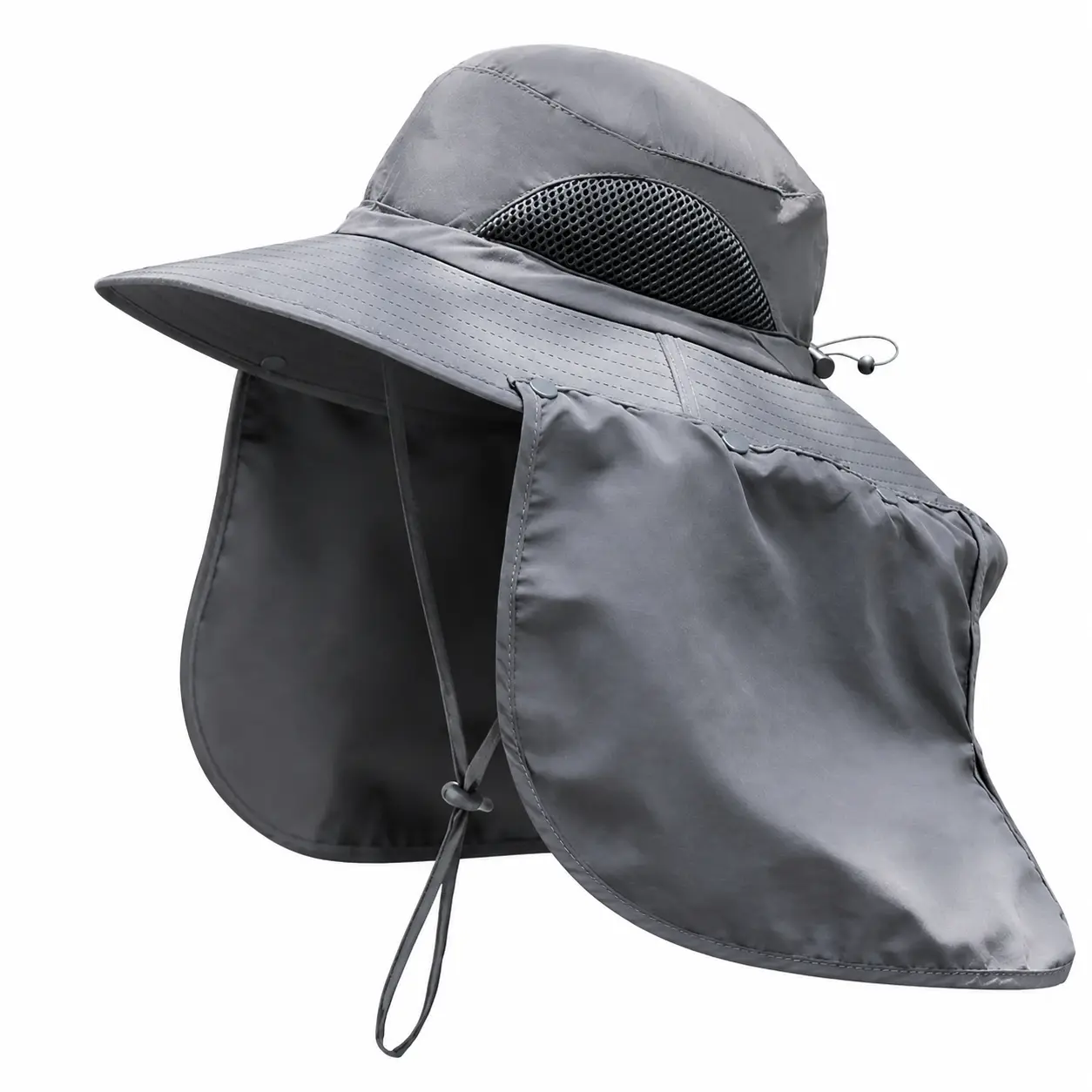Unisex UPF50+ Solar Protection Hat for Outdoor Adventures – Waterproof Fishing & Hiking Sun Hat with Adjustable Detachable Neck Flap, Breathable Ventilation, Wide Brim Shade Coverage, and Lightweight Packable Design