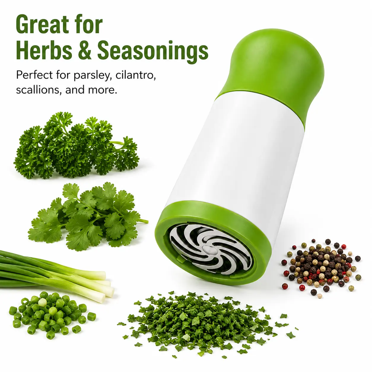 1pc Manual Multifunctional Kitchen Tool with Blade - Herb Grinders, Multifunctional Chopper Slicer, Slicer and Shredder for Cilantro, Chives, Pepper - Ideal for Home Use