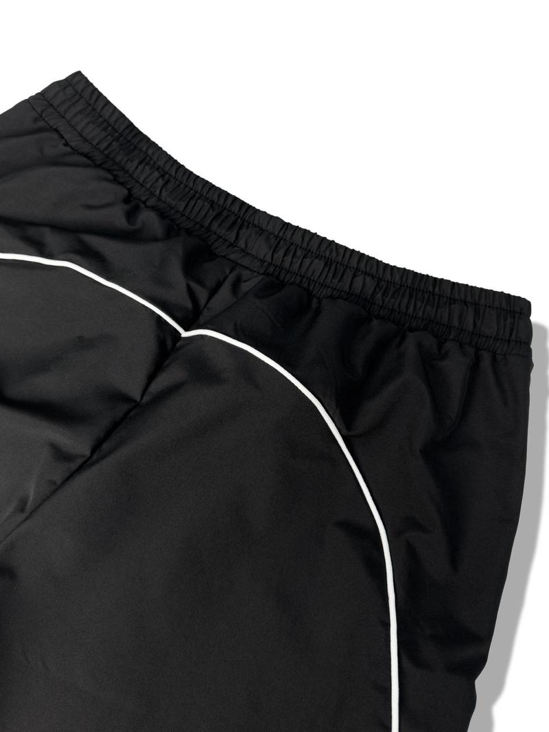 Men's Letter Patchwork Pants with Stripe & Drawstring Design, Casual Loose Pocket Trousers for Daily Wear, Fashion Men's Bottoms for All Seasons