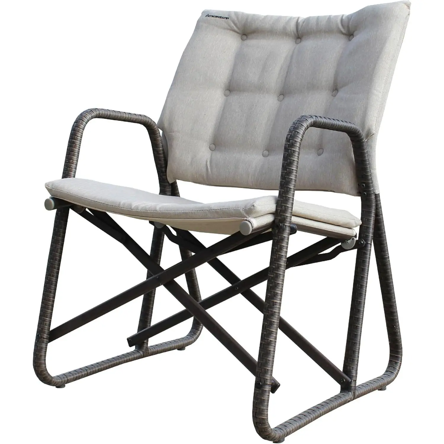 Folding Patio Chair - Ergonomic Design  Back Pain Relief - 21" Seat Width/300 lb Capacity - Plush Olefin Cushions/Durable Magnesium Alloy Frame - Lightweight/Portable Outside Chairs