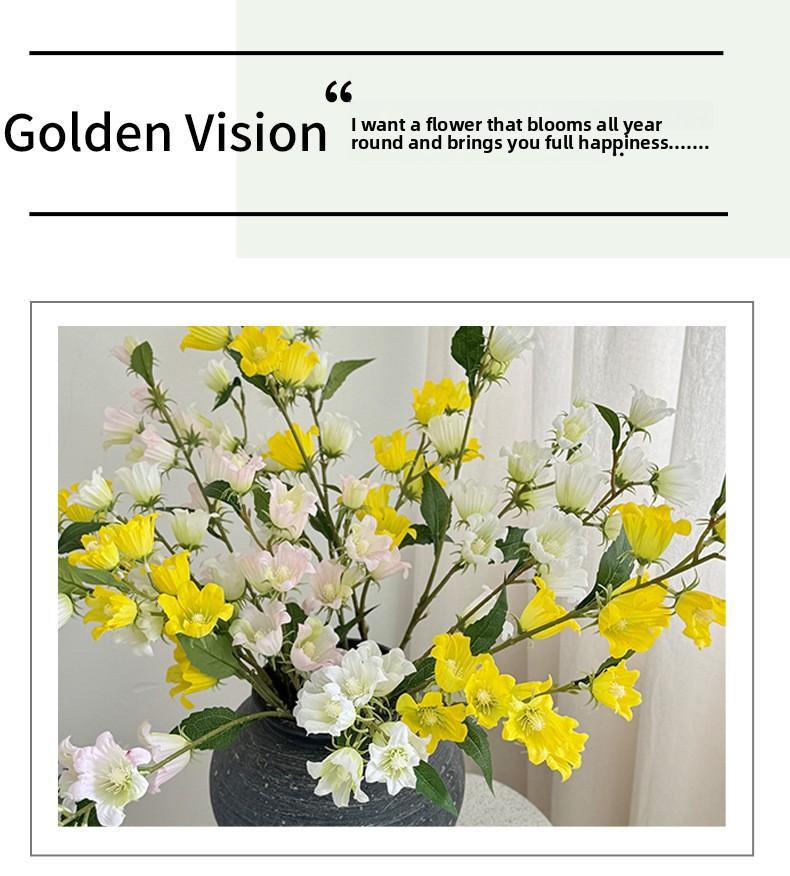 Long-stemmed wind chime flowers, artificial lilies of the valley, fake flowers for home decoration, living room and dining table decor, wedding hall floral arrangements