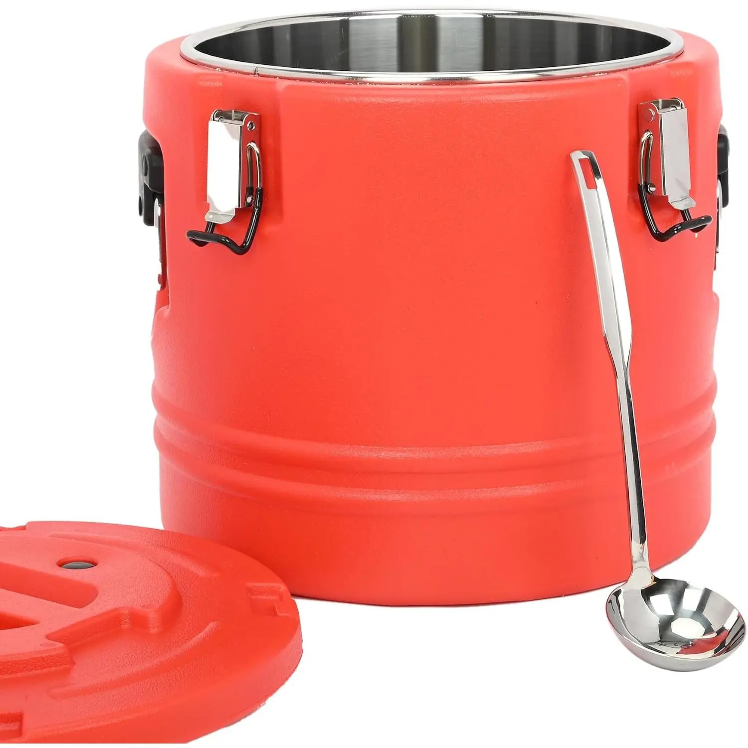Insulated Soup Container with Spoon 5 Gallon, 21QT Portable Commercial Cold Hot Box  Warmer for Catering, Stainless Steel Insulated Soup Transport Carrier for Restaurant Canteen  Party