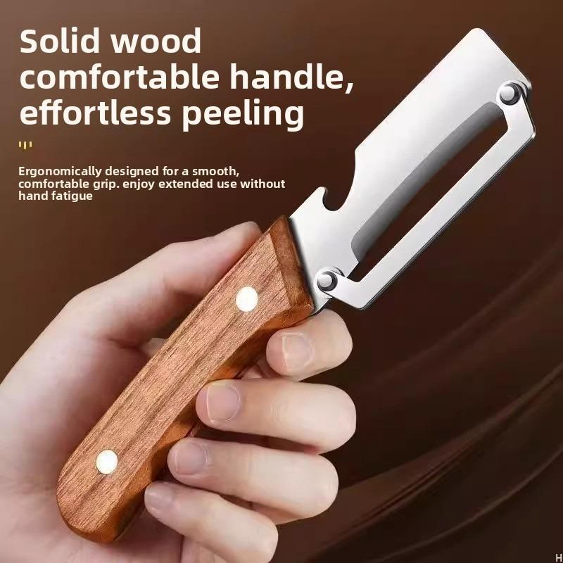 2PCS Kitchen Multi-Function Stainless Steel Thickened Fruit Peeler Knife for Sugar Cane and Pineapple Skin Removal Special Tool TF