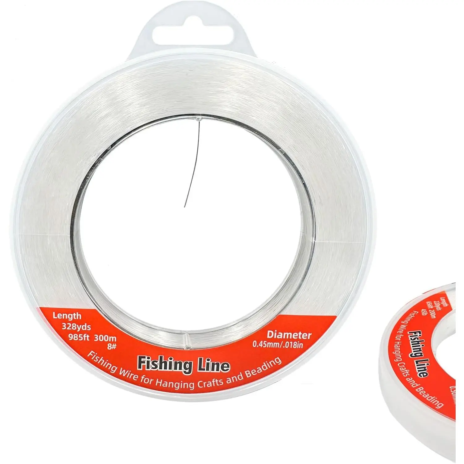 Nylon Fishing Line, 0.45mm 985ft, Clear Invisible  Wire for Crafts Beading, Decorative Pictures, Stringing Lights
