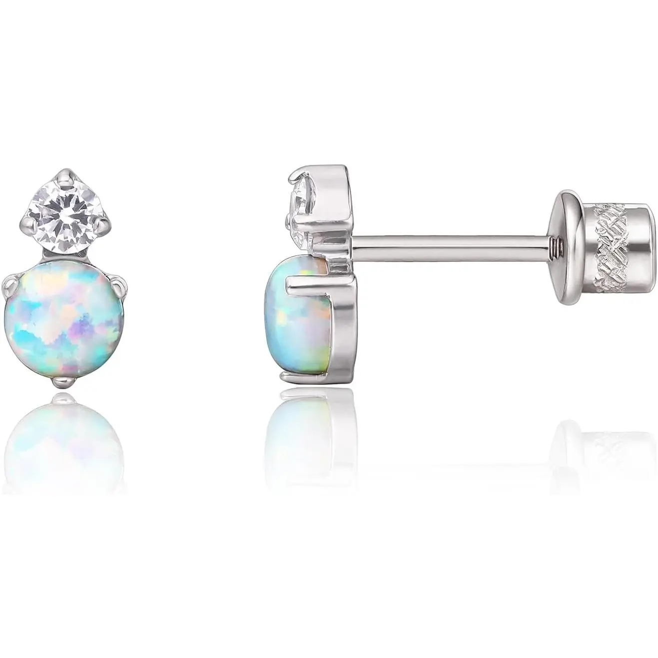 Unisex 20g G23 Implant Grade Titanium F136 Screw Earrings, Modern Nickel-Free Round Studs for Ear Cartilage, Tragus, Helix, Threaded Screw