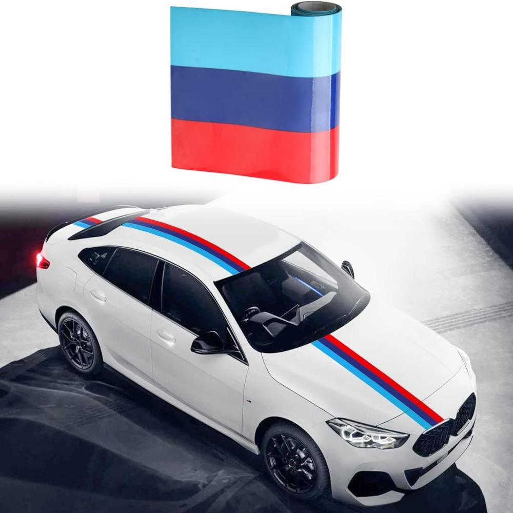 Three Colors M Colored Stickers for BMW: Blue, Red and White Stripes ...