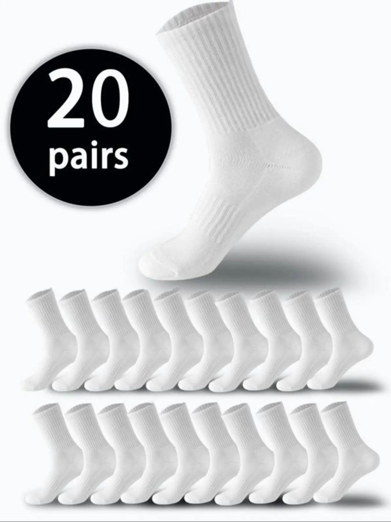 Unisex Crew Socks, Mid-Calf, Sweat-Wicking Anti-Fungal, Comfortable Soft, Ideal for Daily Wear, Youth Couples Sports Socks