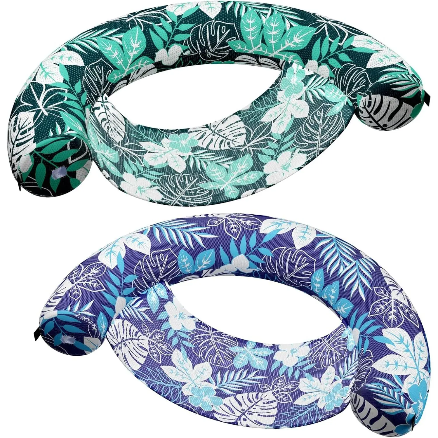 Inflatable Pool Floats for Adults - 2 Pack Floating Noodle with Soft Fabric Covered Sling, Swimming Pool Water Chair Lounger Party Floaties