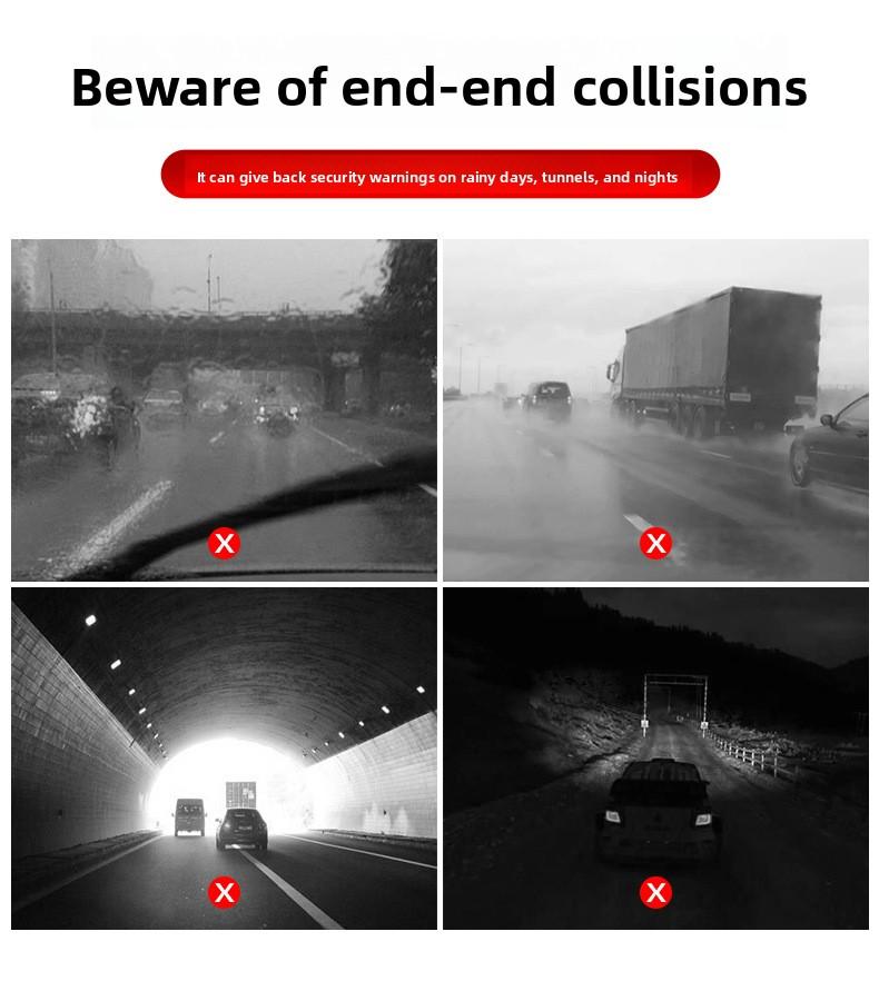 Solar LED Roof Light, Flowing Glow Tail Wing Warning Light for Car SUV Truck, No Wiring Easy Install, Night Driving Safety Beacon, Universal Fit Anti-Collision Accessory, IP67 Waterproof