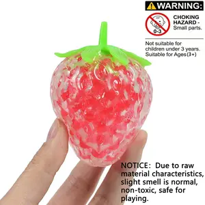 Stress Relief Strawberry Bead Toy, Quick Bounce Squeeze, Office Stress Reliever, Perfect Gift for Holidays and Parties, Stress Relief Fidget, Stress Relief Gadgets, Stress Relief Tools