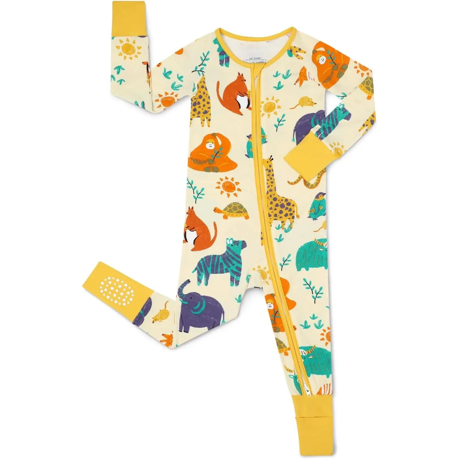 Baby Boys & Girls Bamboo Viscose Long Sleeve Convertible Footie Pajama - 18-24 Months, All-Seasons Zipper Sleep & Play Outfit