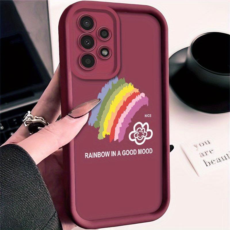 Healing-Themed Rainbow Flower Pattern Phone Case for Samsung Galaxy S26 S25 S24 S23 S22 S21 Fe Plus Ultra A13 A14 A15 A16 A17 A33 A34 A35 A36 A52 A53 A54 Note20