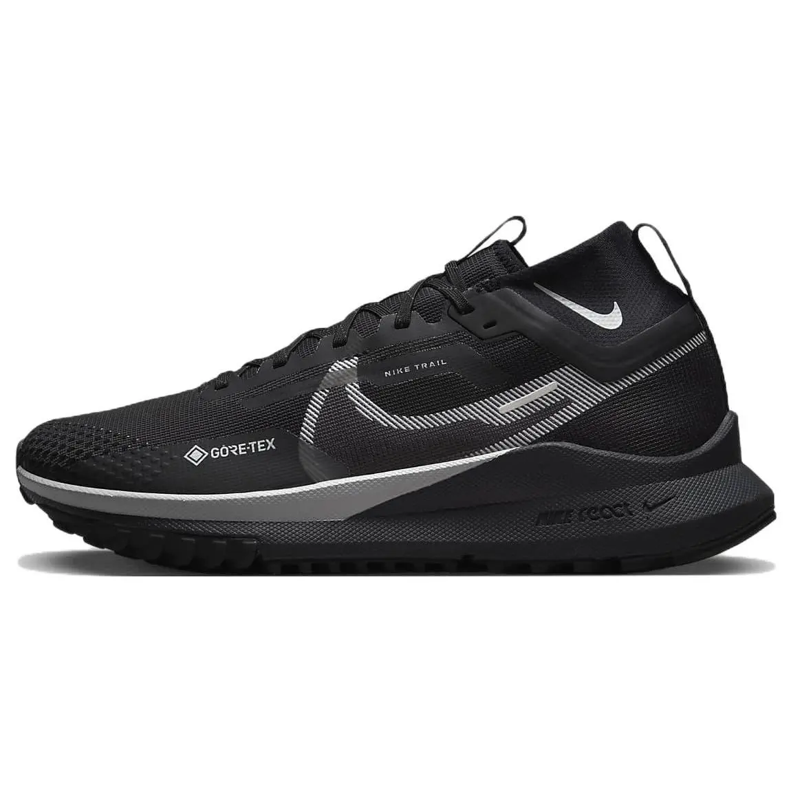 Nike React Pegasus Trail 4 Gore Tex Black Wolf Gray Waterproof Trail Running Sneakers Unisex Outdoor Hiking Shoes